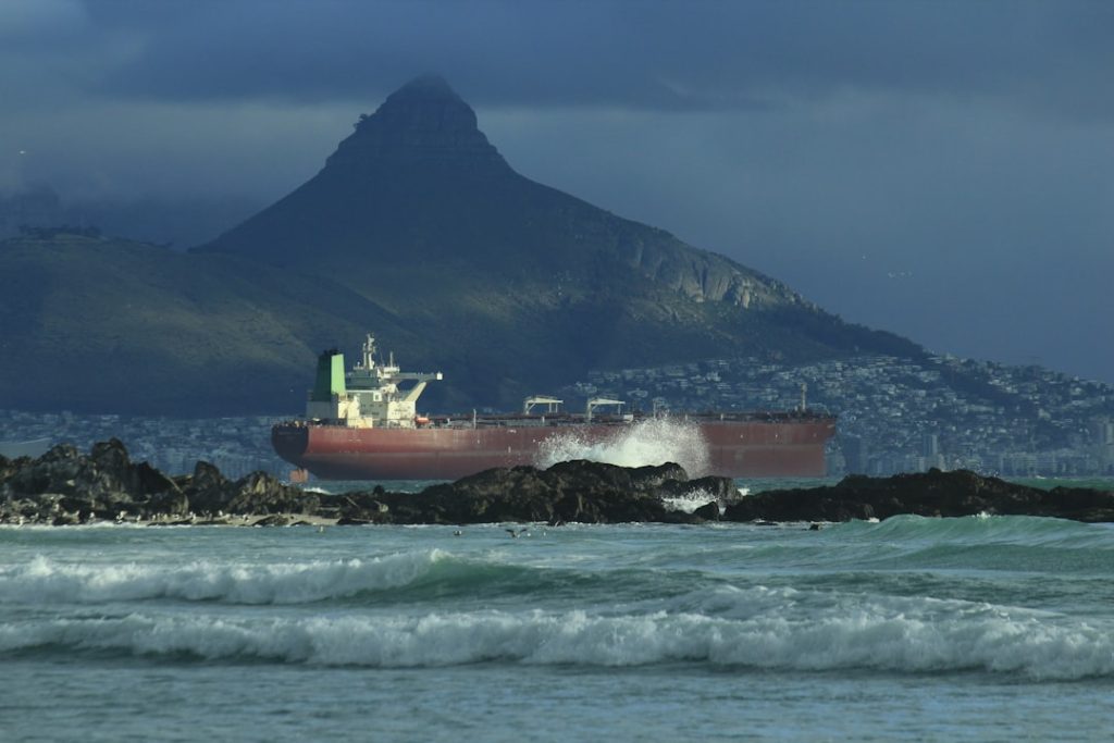 Cargo vessel representing petroleum supply and logistics