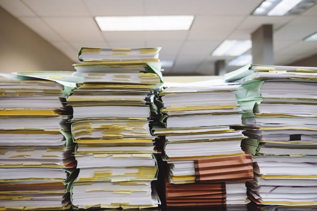 Organised business documents and files for regulatory applications